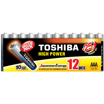 Toshiba High Power AAA (shrink 12 pcs) - LR03GCP MP-12